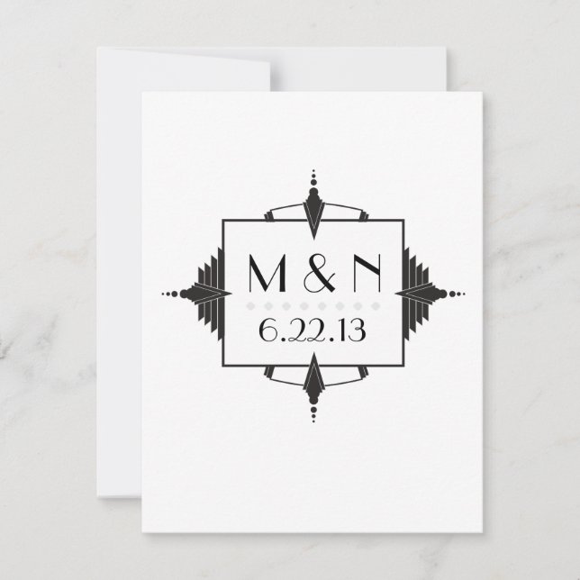 Invitación del art déco (Anverso)