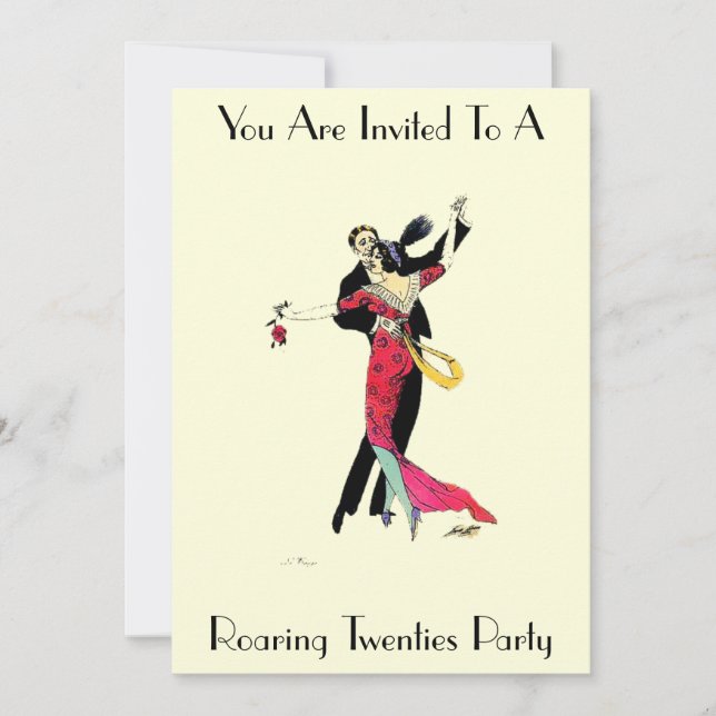 Invitación del Art Decó Vintage (Anverso)