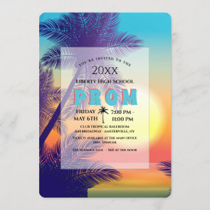 Invitación del baile de fin de curso del paraíso