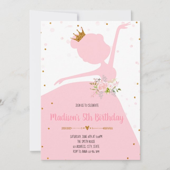 Invitación del baile de la princesa (Anverso)