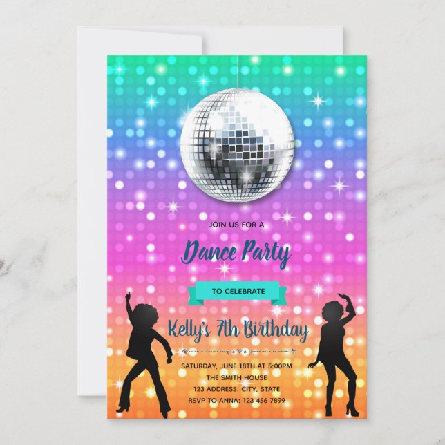 Invitación del baile del disco (Anverso)