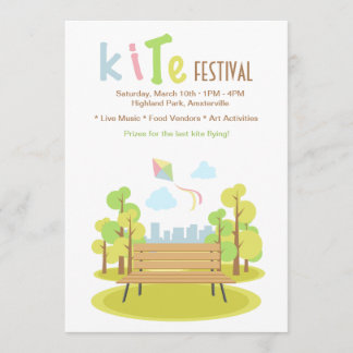 Invitación del banco de parque