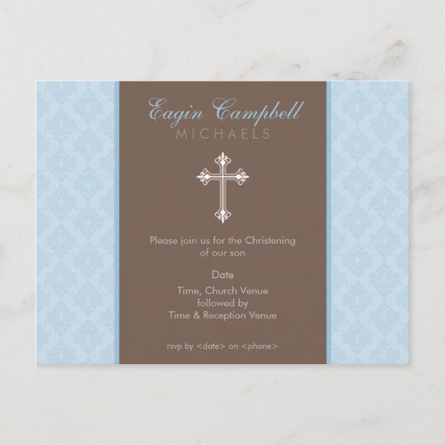 INVITACIÓN DEL BAPTISMO :: oh tan hermoso 2 (Anverso)
