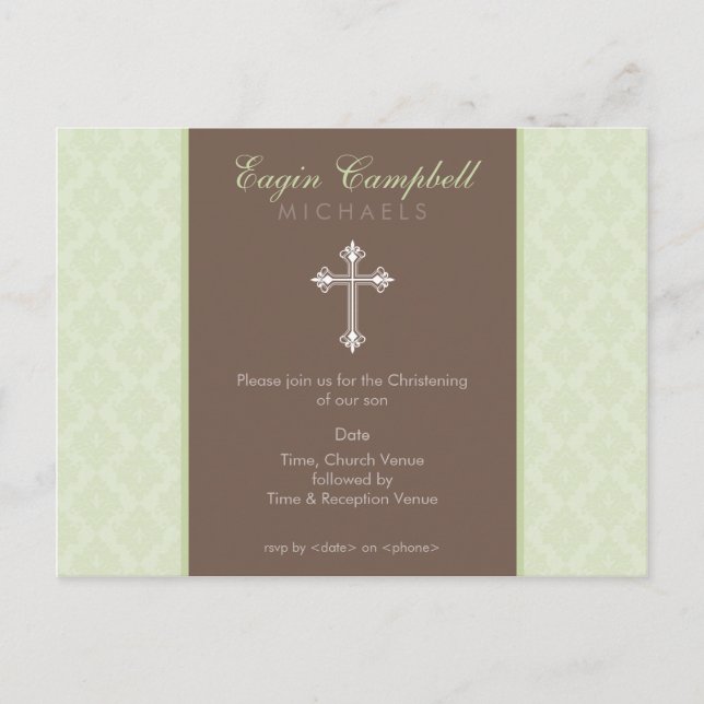 INVITACIÓN DEL BAPTISMO :: oh tan hermoso 3 (Anverso)