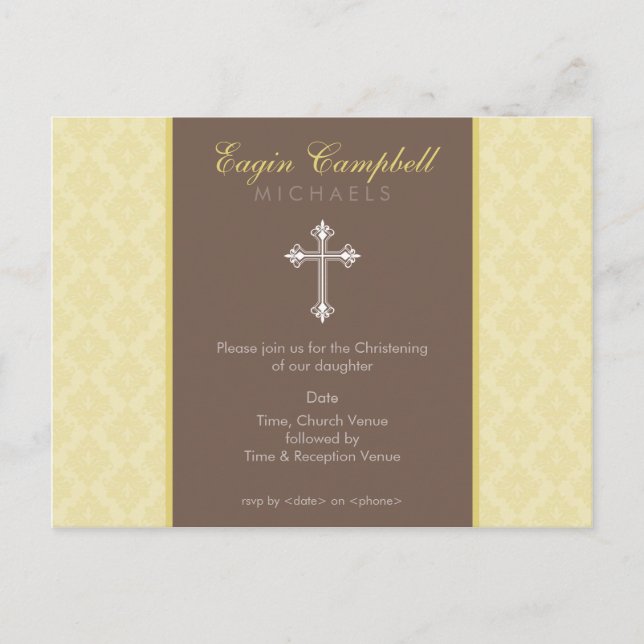 INVITACIÓN DEL BAPTISMO :: oh tan hermoso 6 (Anverso)