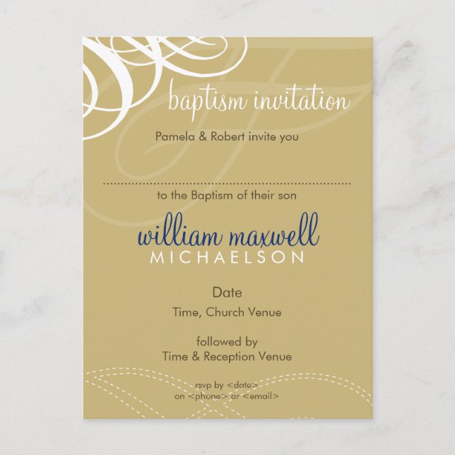 INVITACIÓN DEL BAPTISMO :: Voz de diseñador 7 (Anverso)