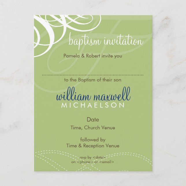 INVITACIÓN DEL BAPTISMO :: Voz de diseñador 8 (Anverso)
