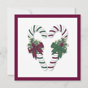 Invitación del bastón de caramelo del navidad