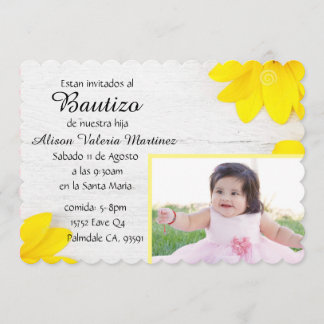 Invitación del bautismo del bebé