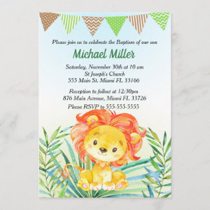 Invitación del bautismo del bebé de la acuarela de