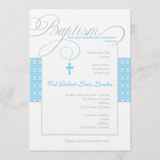 Invitación del bautismo del muchacho