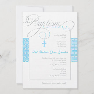 Invitación del bautismo del muchacho
