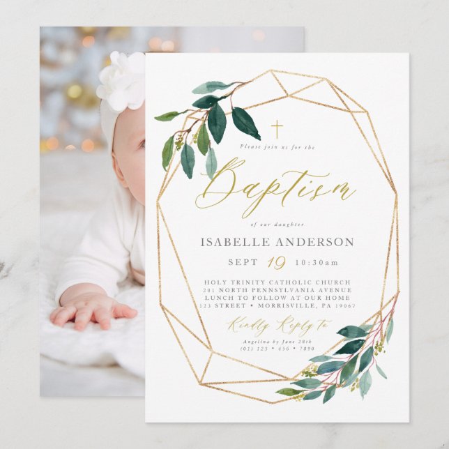 Invitación del bautismo del verdor (Anverso / Reverso)