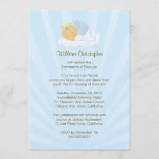 Invitación del bautismo para el muchacho