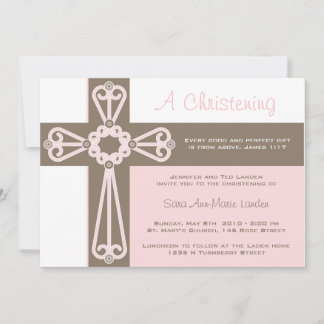 Invitación del bautizo del chica
