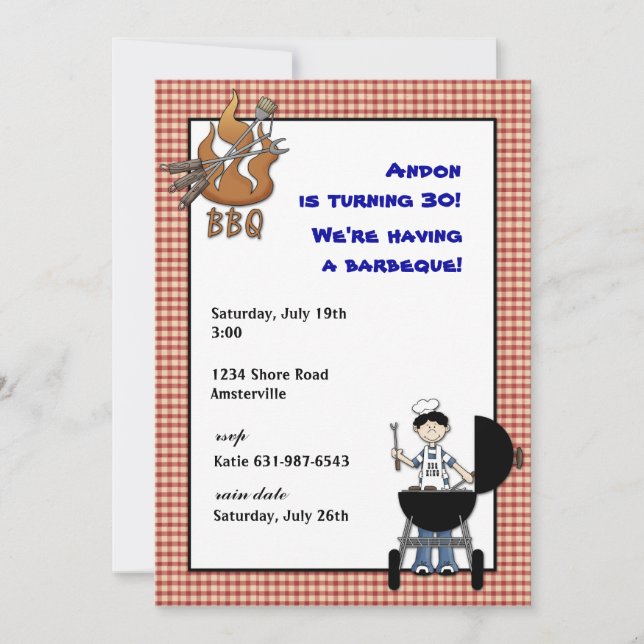 Invitación del Bbq (Anverso)