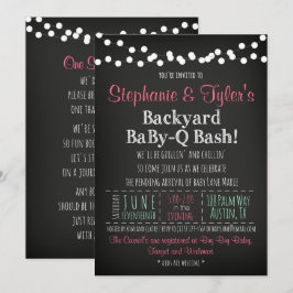 Invitación del Bbq Baby Shower del Bebé-q y