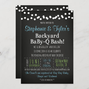 Invitación del Bbq Baby Shower del Bebé-q y