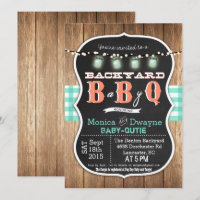 Invitación del Bbq de la ducha de los pares del