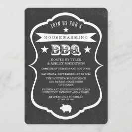 Invitación del Bbq del estreno de una casa de la