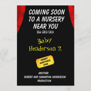 Invitación del bebé 2 del tema de la película de