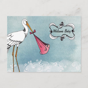 Invitación del bebé de la cigüeña