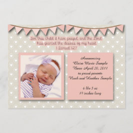 Invitación del bebé, escritura cristiana para el