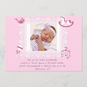 Invitación del bebé, escrituras cristianas para el