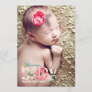 INVITACIÓN DEL BEBÉ FLORES