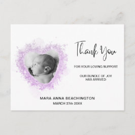 *~* Invitación del bebé + Gracias postal del coraz