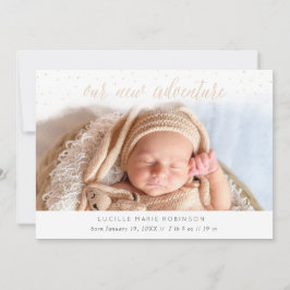 Invitación del bebé - Nuestro nuevo oro de aventur