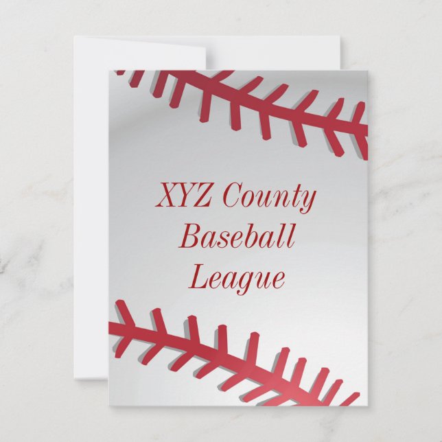 Invitación del béisbol (Anverso)