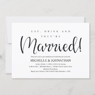 Invitación del Boda Brunch de Post Rústico Perfect