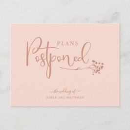 Invitación del Boda de Aplazamiento de Oro Rosa