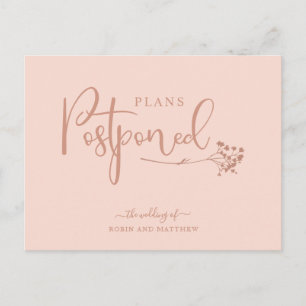Invitación del Boda de Aplazamiento de Oro Rosa