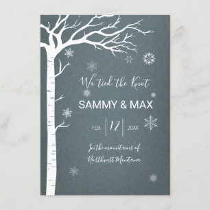 Invitación del Boda de Birch Tree en invierno ruso