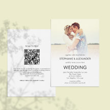 Invitación del Boda de código QR para superposició
