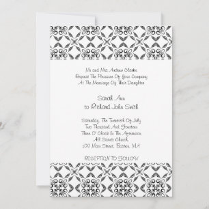 Invitación del Boda de desplazamiento del patrón n
