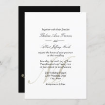 Invitación del Boda de familias monográficas con e