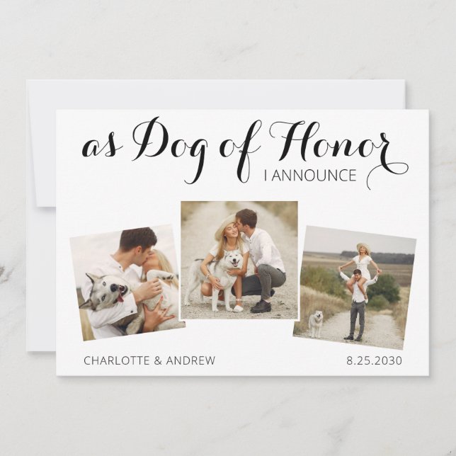 Invitación del Boda de fotografía personalizado 3 (Anverso)