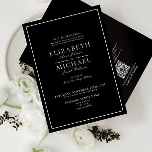 Invitación del Boda de guiones clásicos de color b