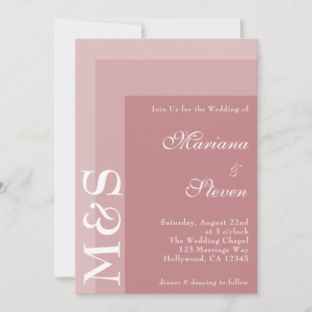 Invitación del Boda de guiones modernos de Moda co (Anverso)