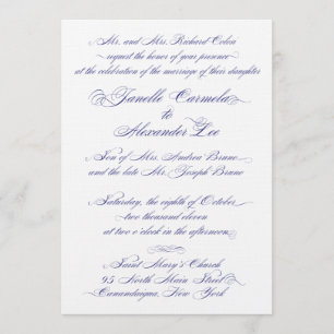 Invitación del boda de Janelle