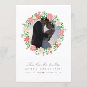 Invitación del Boda de la corteza floral