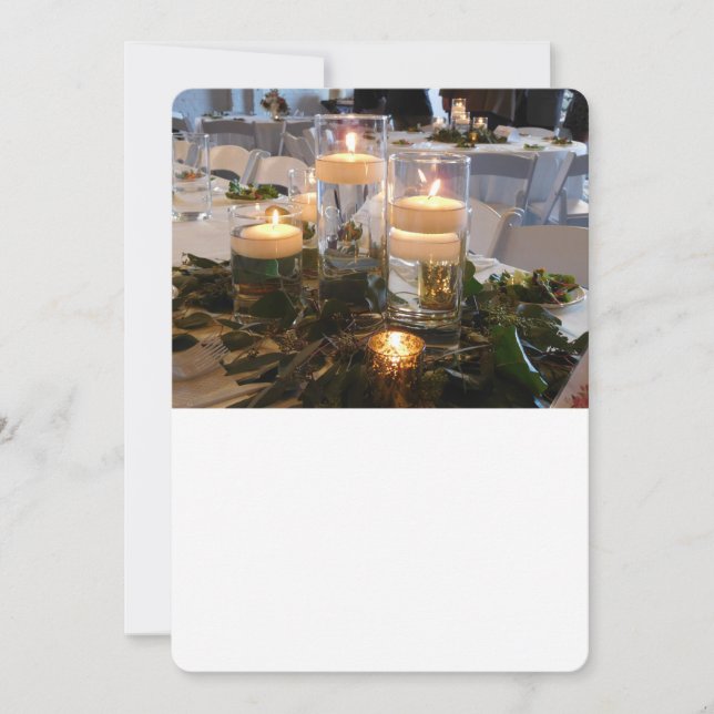 Invitación del boda de la luz de una vela (Anverso)