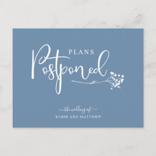 Invitación del Boda de postulación azul y turbio