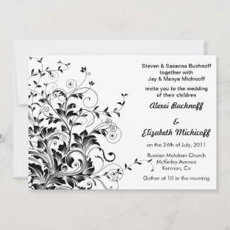 Invitación del boda del Flourish
