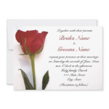 Invitación del boda del rosa rojo