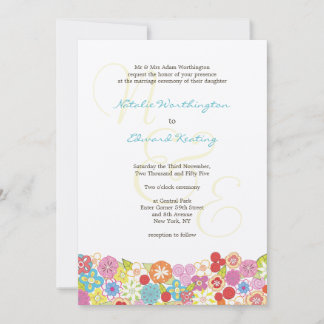 Invitación del boda del verano de la primavera del