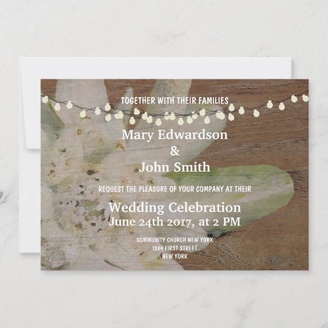 Invitación del Boda Edelweiss (Anverso)